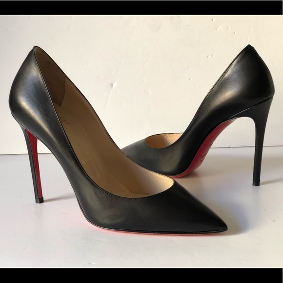 Christian Louboutin Shoes - CHRISTIAN LOUBOUTIN PIGALLE BLACK LEATHER POINTED